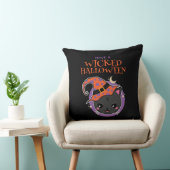 かわいいウィッチキャットハロウィーン クッション (椅子)