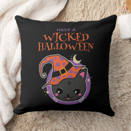 かわいいウィッチキャットハロウィーン クッション
