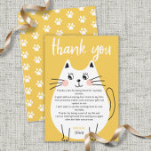 かわいいウィット猫の赤ちゃんシャワ感謝していーユー サンキューカード