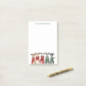 かわいいウィペットとスカーフのグレイハウンド犬 ポストイット (デスク上)