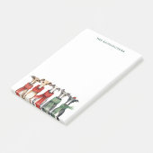 かわいいウィペットとスカーフのグレイハウンド犬 ポストイット (アングル)