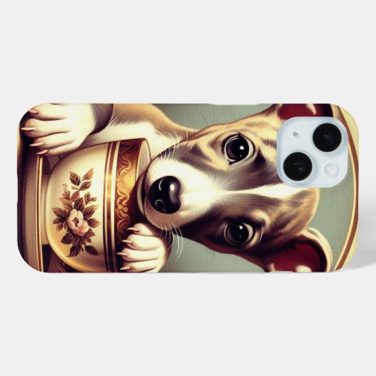 かわいいウィペットの子犬 Case-Mate iPhoneケース (裏面 (横))