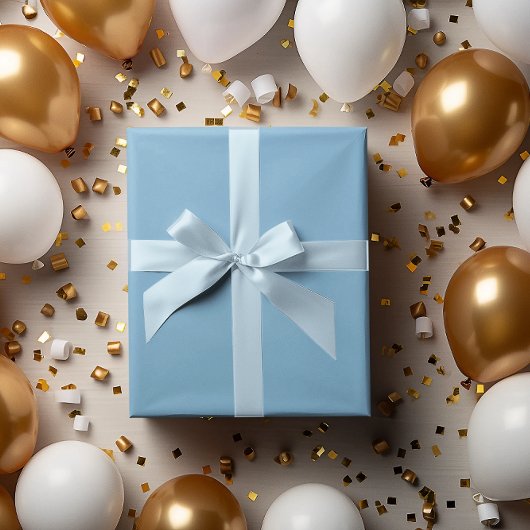 かわいいウィムシーブルーラッピング紙 転が ラッピングペーパー