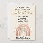 かわいいウィムシーベビーシャワーパステルレインボー招待状 招待状 (正面)