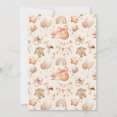 かわいいウィムシーベビーシャワーパステルレインボー招待状 招待状 (裏面)