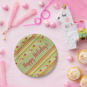 かわいいウィムシー水玉模様 ペーパープレート (パーティー)