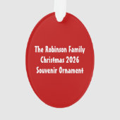 かわいいウィンキングサンタクリスマスリスト オーナメント (裏面)