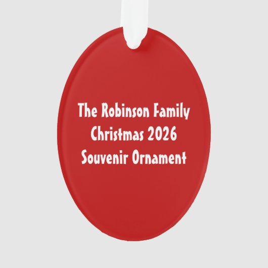 かわいいウィンキングサンタクリスマスリスト オーナメント (裏面)