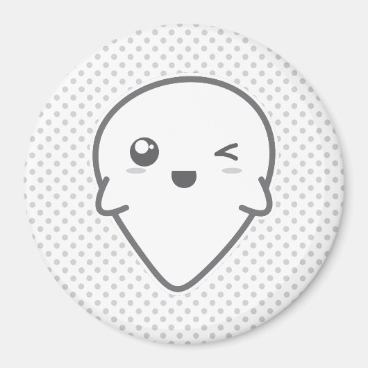 かわいいウィンキング幽霊磁石 マグネット (正面)