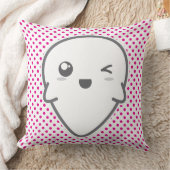 かわいいウィンキング幽霊装飾用クッション クッション (ブランケット)