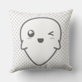かわいいウィンキング幽霊装飾用クッション クッション (裏面)