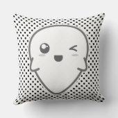 かわいいウィンキング幽霊装飾用クッション クッション (裏面)