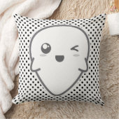 かわいいウィンキング幽霊装飾用クッション クッション (ブランケット)