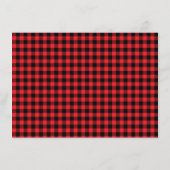 かわいいウィンターウッドランドランバージャックオムツラッフル エンクロージャーカード (裏面)