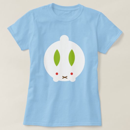 かわいいウィンタースノーバニー Tシャツ (デザイン正面)