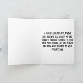 かわいいウィーゼルすまぬ謝罪 サンキューカード (内部)