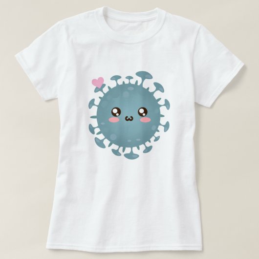 かわいいウイルス Tシャツ (デザイン正面)