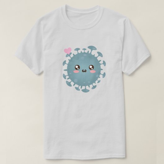 かわいいウイルス Tシャツ (デザイン正面)