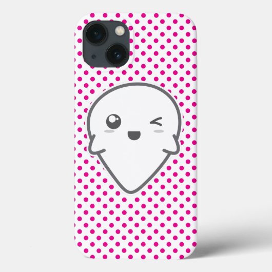 かわいいウインキング幽霊iPadケース Case-Mate iPhoneケース (裏面)