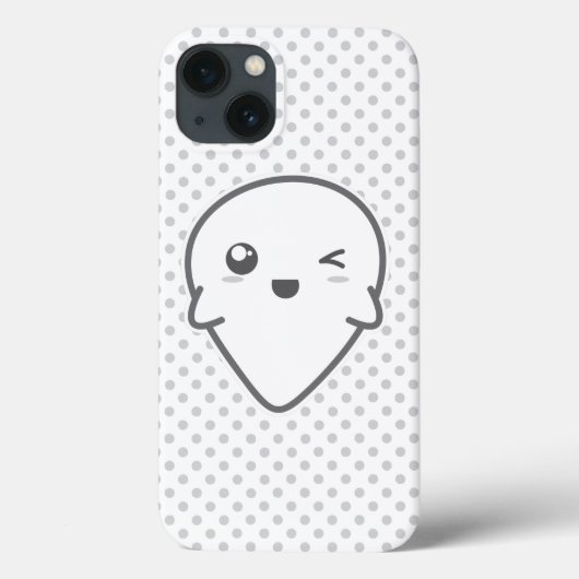 かわいいウインキング幽霊iPadケース Case-Mate iPhoneケース (裏面)