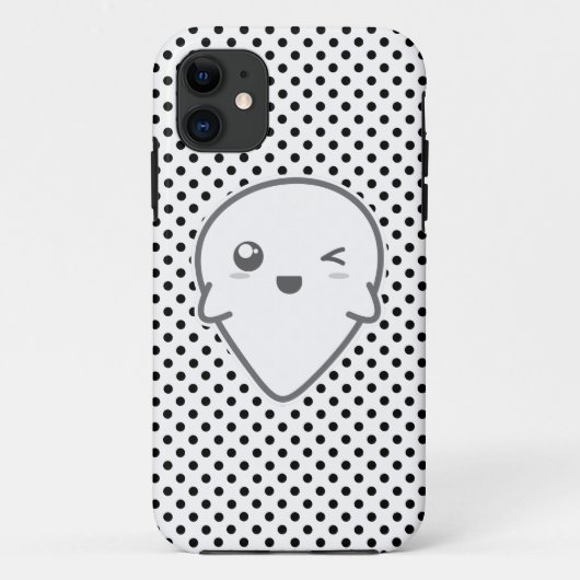 かわいいウインキング幽霊iPhoneケース Case-Mate iPhoneケース (裏面)
