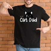 かわいいウインク黒猫パパ Tシャツ