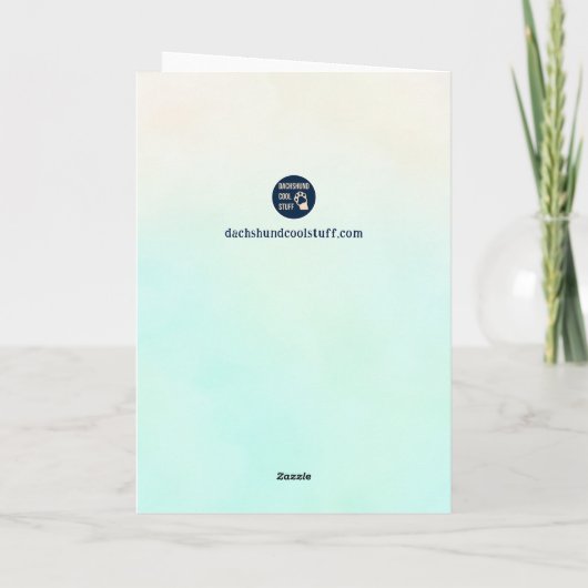 かわいいウインナソーセージドッグ誕生日 |名刺の追加 カード (裏面)