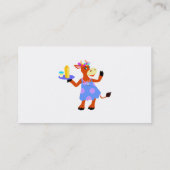 かわいいウェイトレス牛 名刺 (裏面)