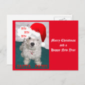 かわいいウェスティアズアサンタ・ポーズ シーズンポストカード (正面/裏面)