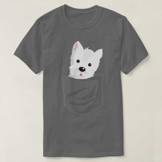 かわいいウェスティテリアの恋人の子犬 Tシャツ (デザイン正面)