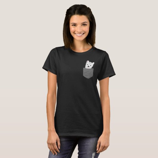 かわいいウェスティテリアの愛犬の子犬T- Tシャツ (正面フル)