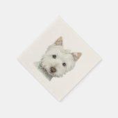 かわいいウェスティドッグアートカクテルナプキン スタンダードカクテルナプキン (角)