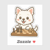 かわいいウェスティホワイトテリア遊ドッグチェス シール (シート)