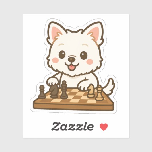 かわいいウェスティホワイトテリア遊ドッグチェス シール (シート)