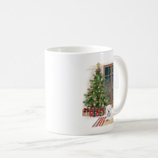 かわいいウェスティークリスマスマグ コーヒーマグカップ (正面右)