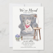 かわいいウェスティードッグ引っ越しましたの移動告知 案内状 (正面)