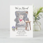 かわいいウェスティードッグ引っ越しましたの移動告知 案内状 (スタンド正面)