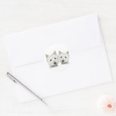 かわいいウェスティードッグ ラウンドシール (封筒)