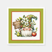 かわいいウェルカムガーデンパーティー格言 スタンダードカクテルナプキン (正面)