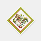 かわいいウェルカムガーデンパーティー格言 スタンダードカクテルナプキン (角)