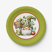 かわいいウェルカムガーデンパーティー格言 ペーパープレート (正面)