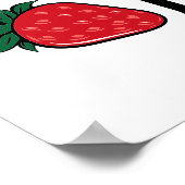 かわいいウェルカムストロベリーパッチ ポスター (角)