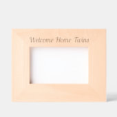 かわいいウェルカムホームツインズ レーザー彫刻フレーム (正面)