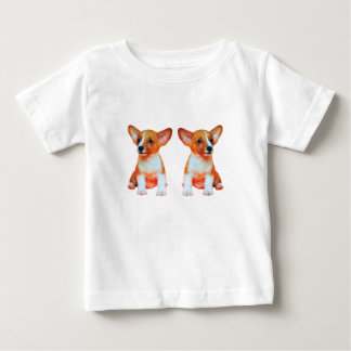かわいいウェルシュコーギーの犬好きの子供Tシャツ ベビーTシャツ