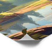 かわいいウェルシュコーギー子犬 ポスター (角)