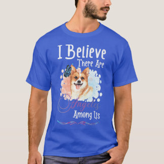 かわいいウェルシュコーギー犬の恋人ティー信じある Tシャツ