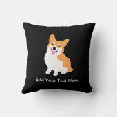 かわいいウェールズのペンブロークのコーギーの子犬 クッション (裏面)