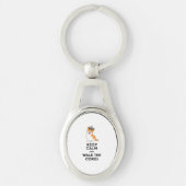 かわいいウェールズのペンブロークのコーギーの漫画のスケッチ キーホルダー (正面)