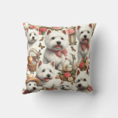 かわいいウエストハイランドホワイトテリアシームレス クッション (裏面)