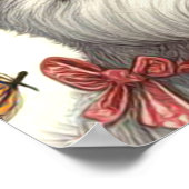 かわいいウエストハイランドホワイトテリアシームレス ポスター (角)